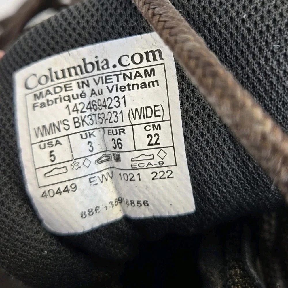 Columbia Newton Ridge Plus Mid Waterproof Hiker Womens Size 5 Brown Gorpcore